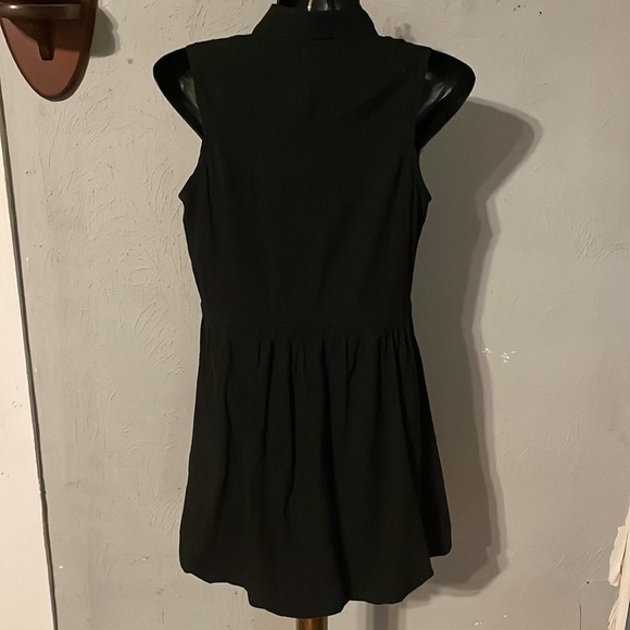 Vintage 1976 Small Prototyoe 100% cotton black sleeveless button dress romper - Picture 8 of 15